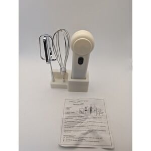 Sun Coast Marketing Cordless Electric Hand Mixer Whisk Beater Stand 2001 Cream